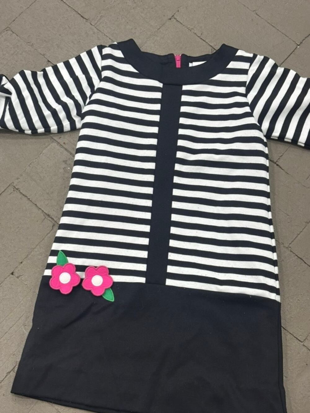 Florence Eiseman Black Striped Dress Size Six